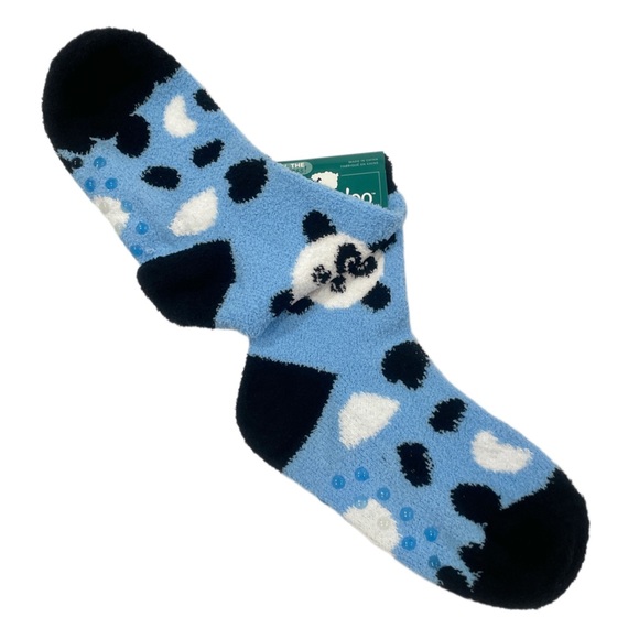SNUGADOO Soft Fuzzy Non-Slip Character Kids Socks Bear & Panda 2-Pair Set NWT - Picture 7 of 7